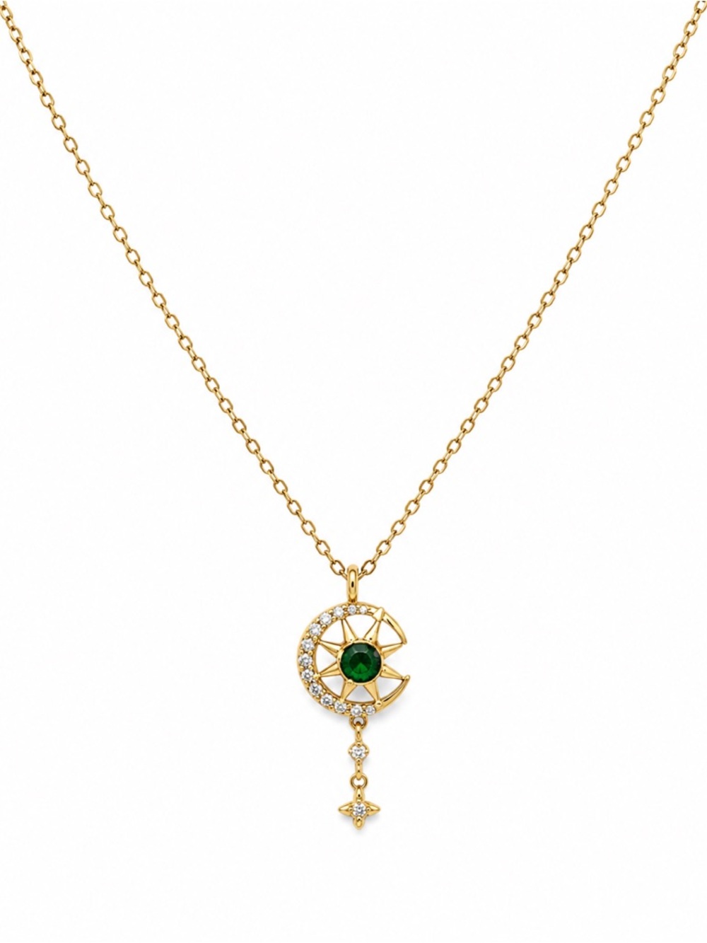 #N4 Jadeite Lunar Necklace (S925)